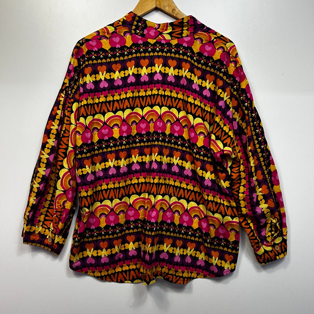 Keshet Multicoloured Print Cotton Shirt - Size L/XL