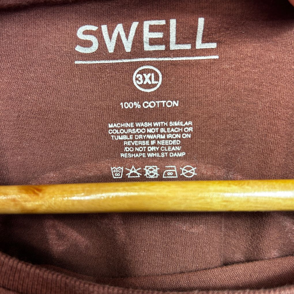 Swell Rust Cotton Graphic Tee - Size 3XL