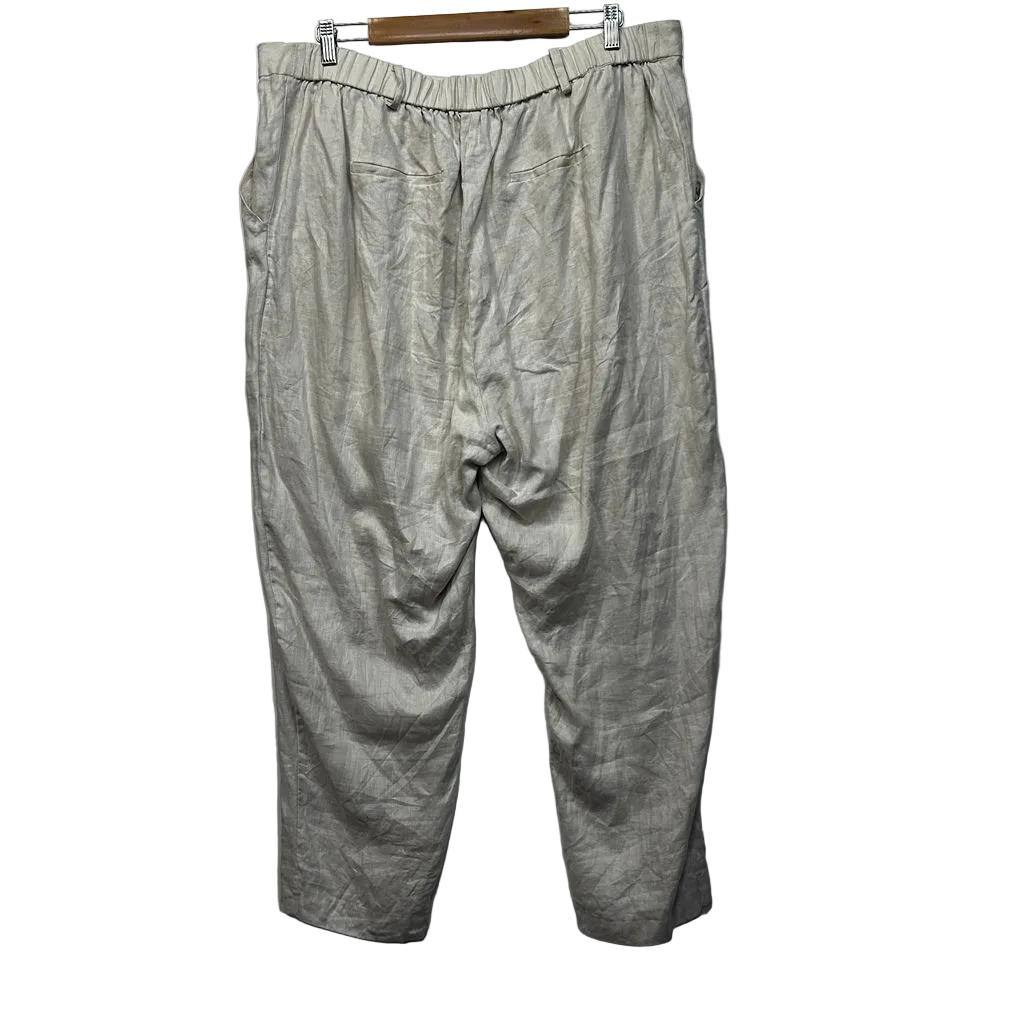 Forever New Beige Linen Pants - Size 20