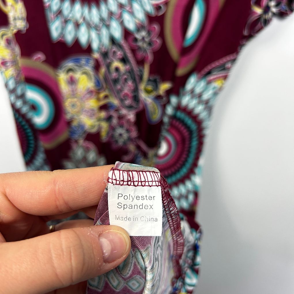 Elegant Burgundy Plus Size Dress - Size XXL