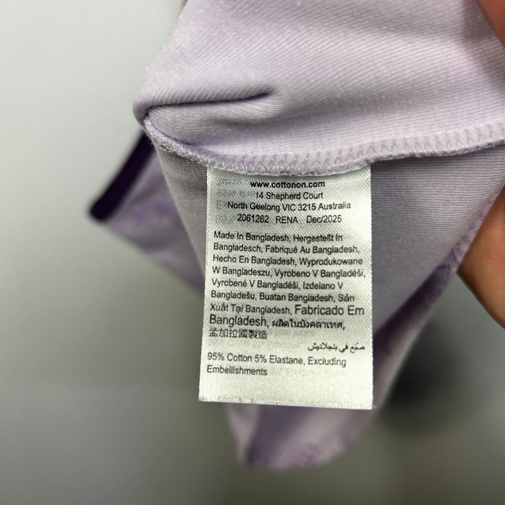 Cotton On Lavender Cotton Off Shoulder Top - Size L