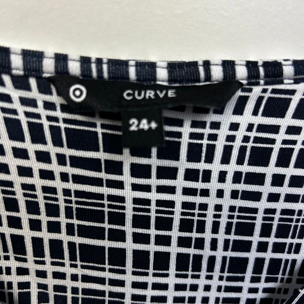 Target Curve Black & White Check Top - Size 24
