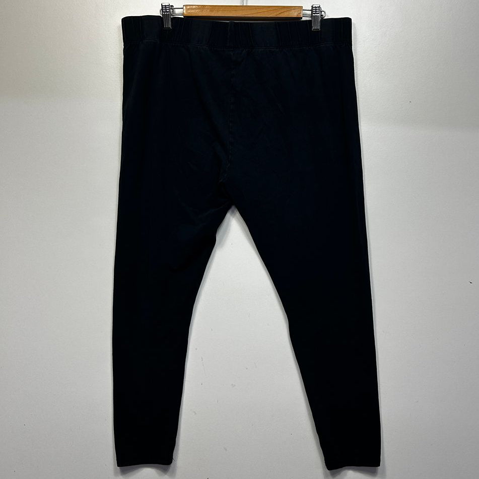 Avella Black Cotton Legging Pants - Size 22