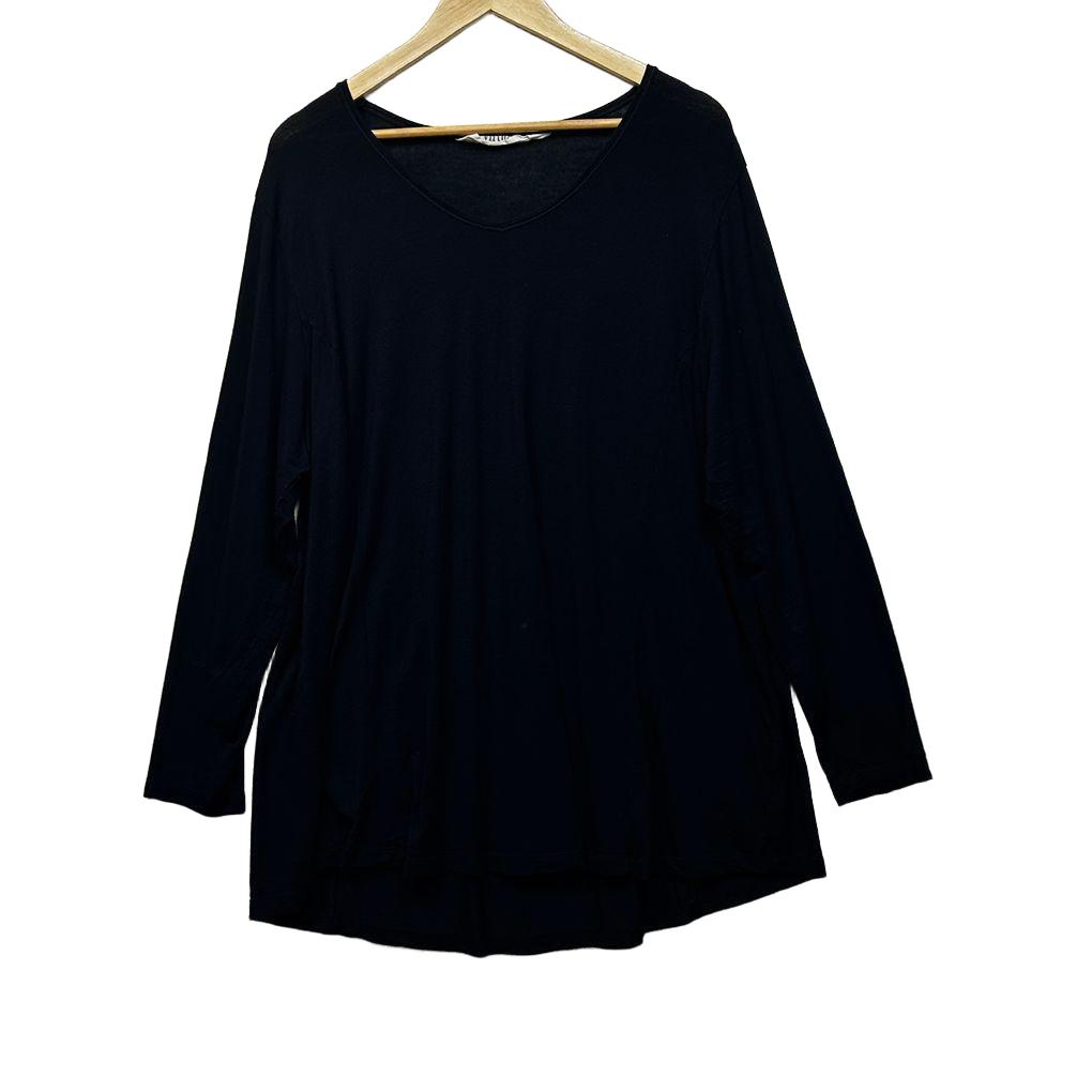Virtuelle Black Casual Top - Size 20