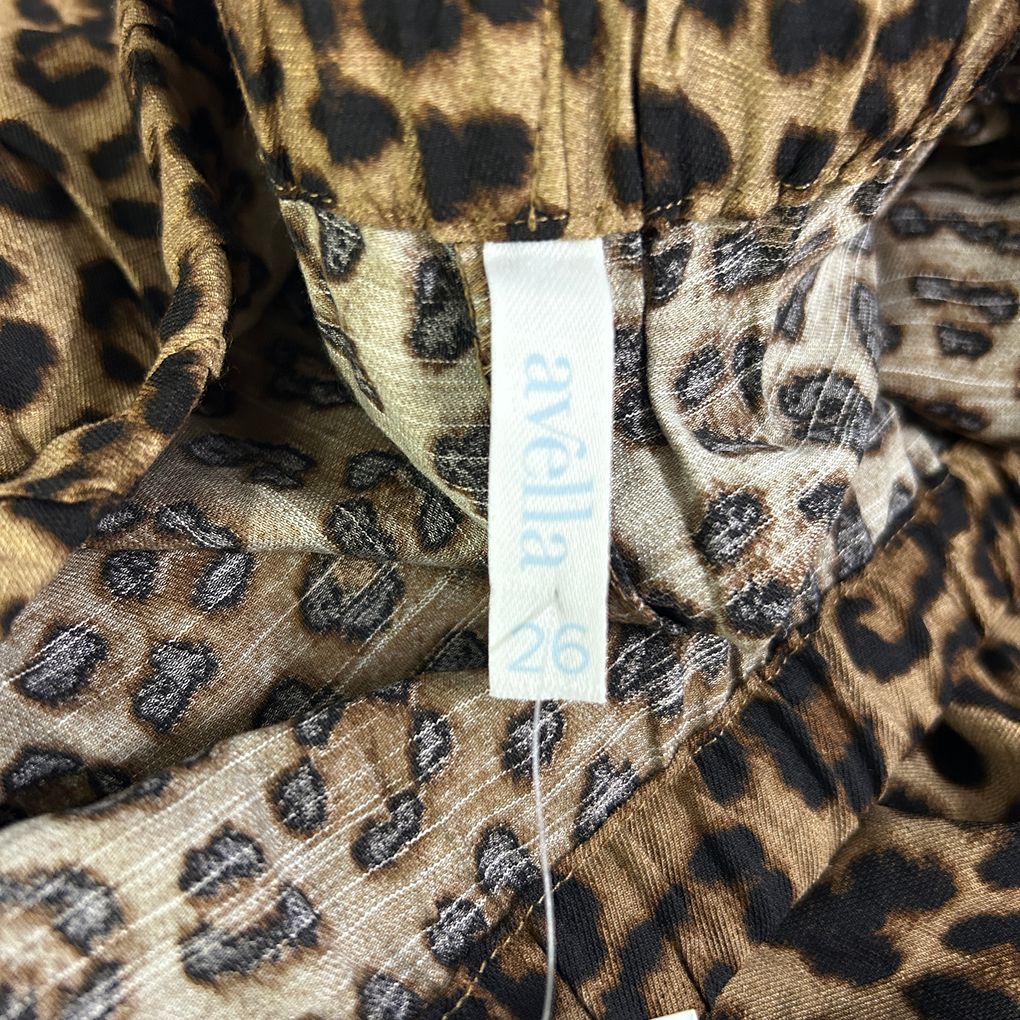 Avella Leopard Print Pants - Size 26