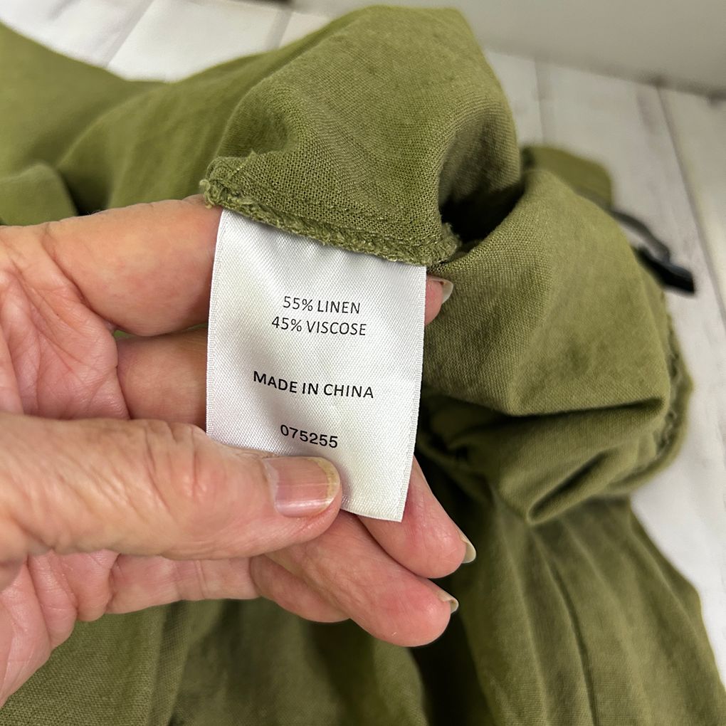 Sportsgirl Green Linen Pants - Size 16