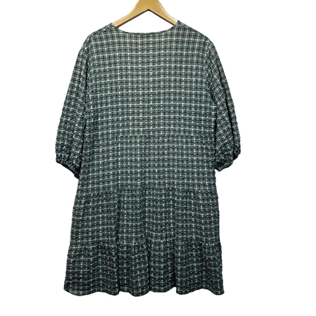 Betty Basics Green Check Dress with Pockets - Size 18