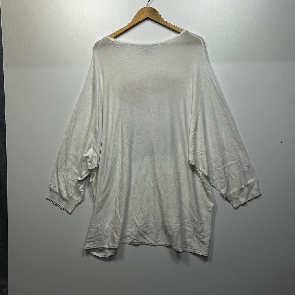 Autograph Cream Print Top - Size 24/XXL