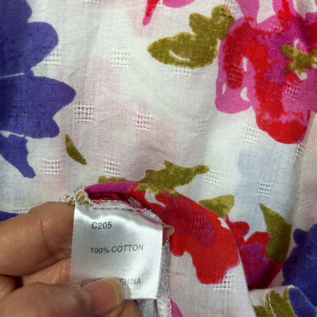 The Clothing Company Multicoloured Floral Cotton Shirt - Size 18
