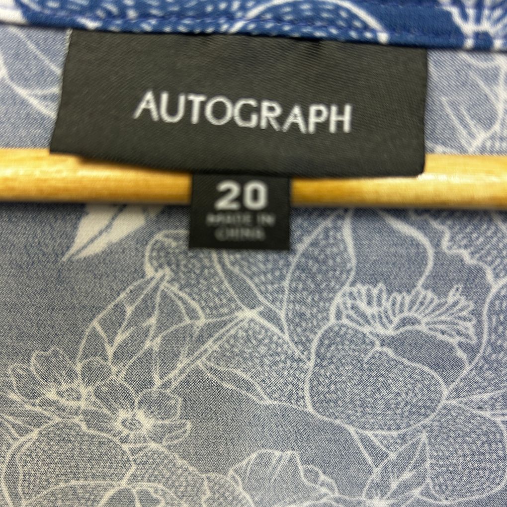 Autograph Blue Floral Top - Size 20