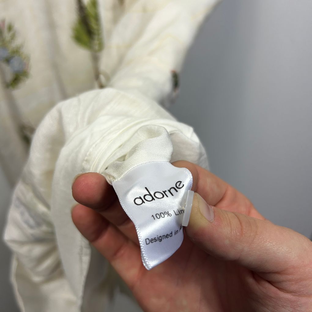 Adorne White Linen Dress - Size 14
