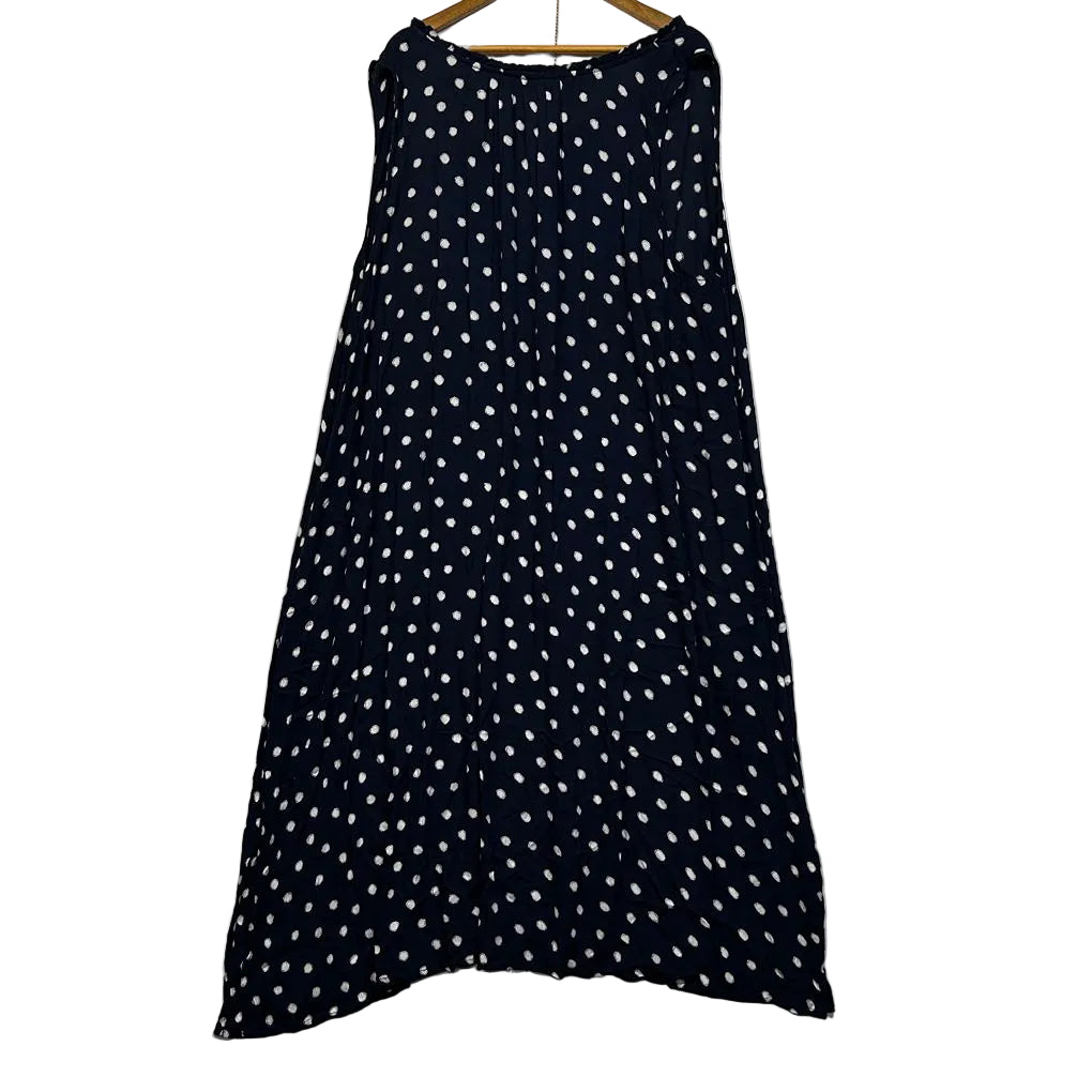 Autograph Navy Spot Maxi Dress - Size 22