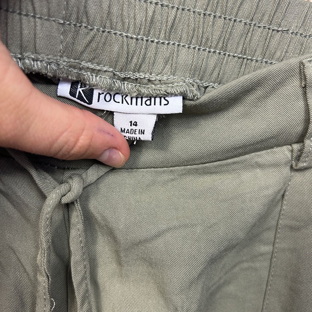 Rockmans Khaki Cargo Pants - Size 14