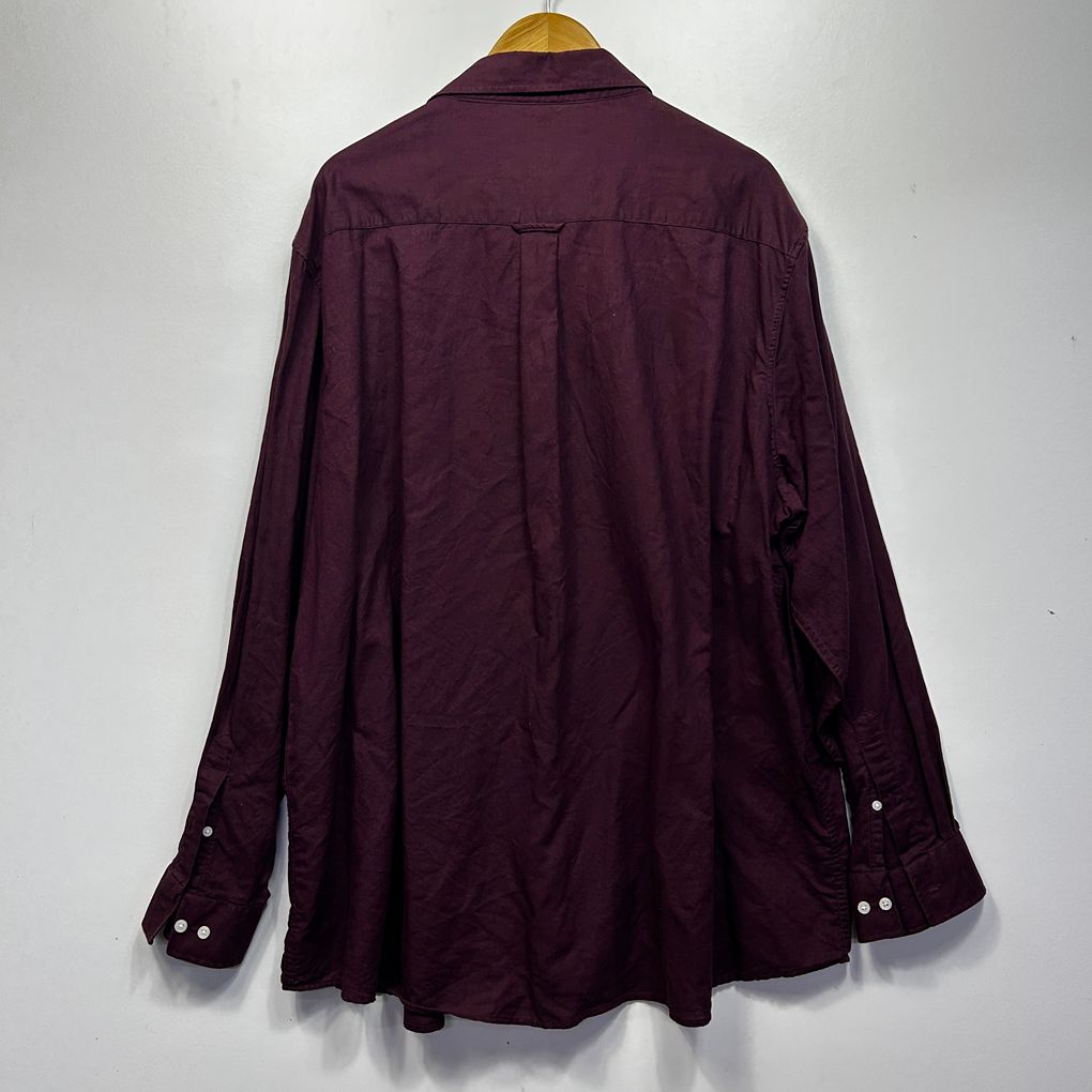 Johnny Bigg Burgundy Linen Shirt - Size 6XL