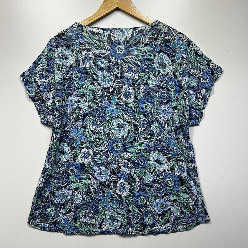 W.Lane Blue Cotton Top - Size XL