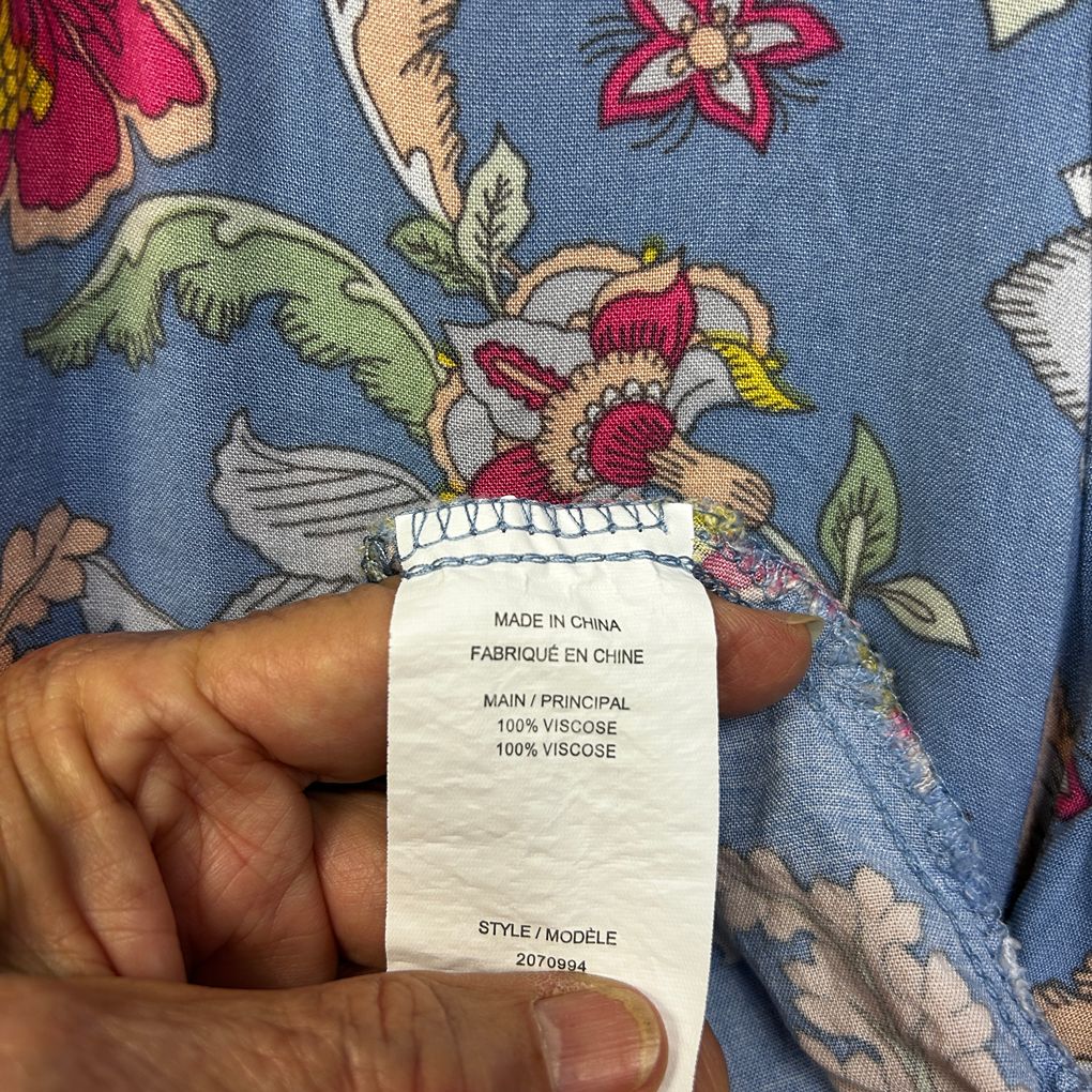 Rockmans Blue Floral Dress - Size 18