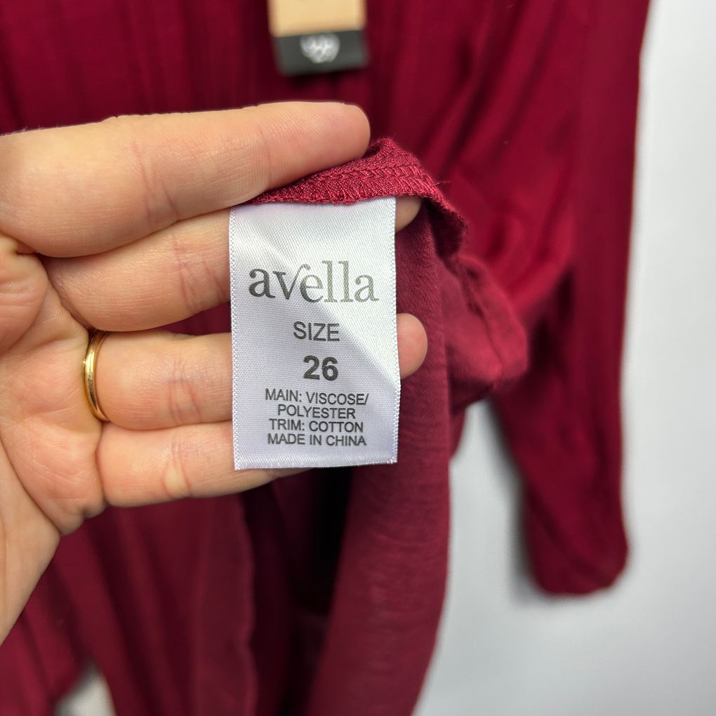 Avella Red Plus Size Top - Size 26