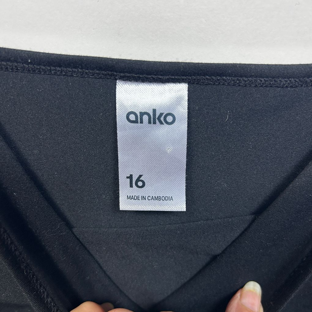 Anko Black Cami Top - Size 16