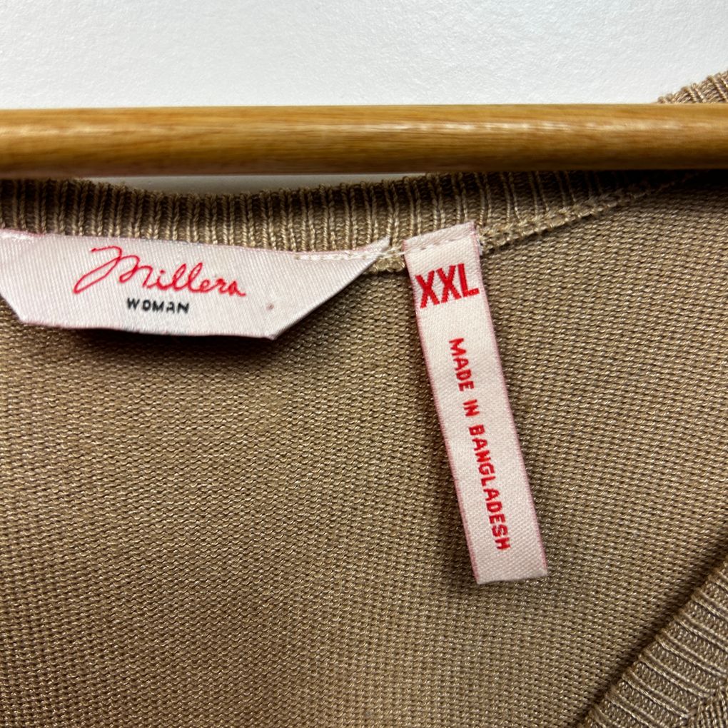 Millers Brown Mustard Colour Block Jumper - Size XXL