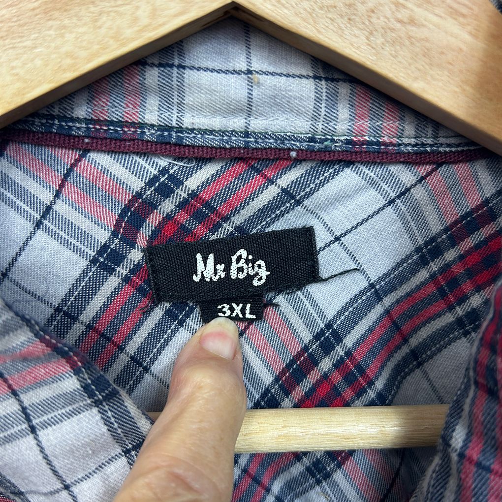 Mr Big Burgundy Cotton Mens Shirt - Size 3XL