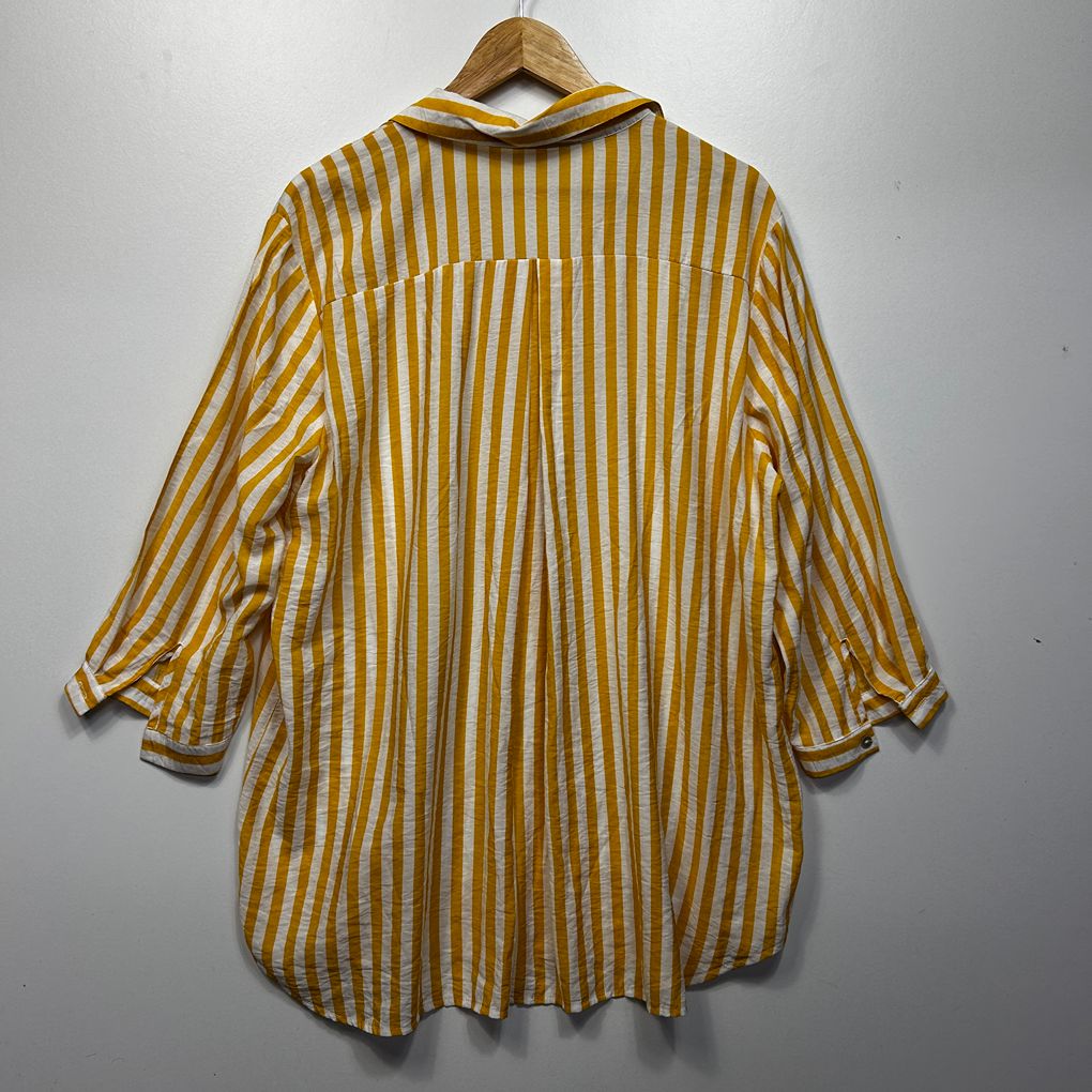 Hammock & Vine Yellow Striped Shirt - Size 16