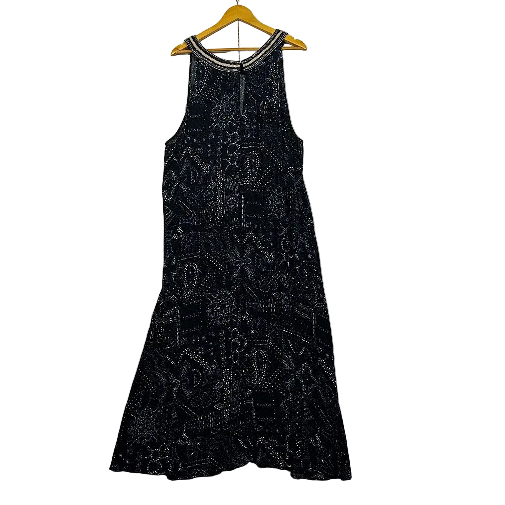 Autograph Navy Print Maxi Dress - Size 24