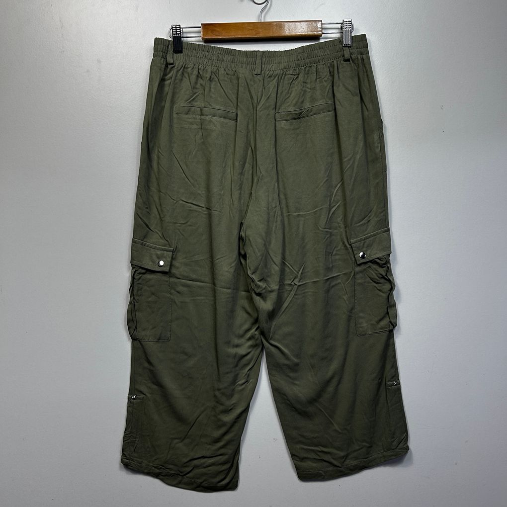 Rockmans Khaki Cargo Pants - Size 14