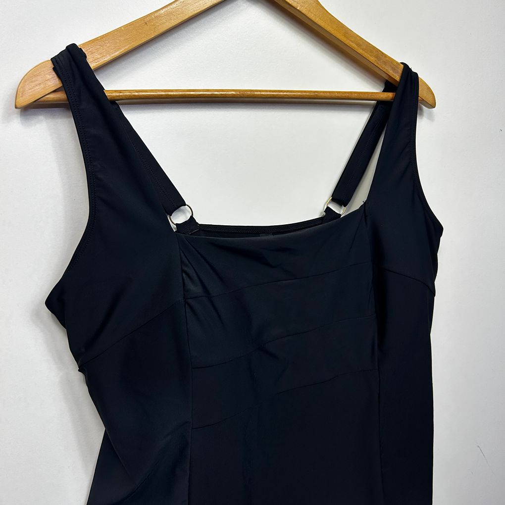 Taking Shape Black Plus Size Swim Top - Size 16