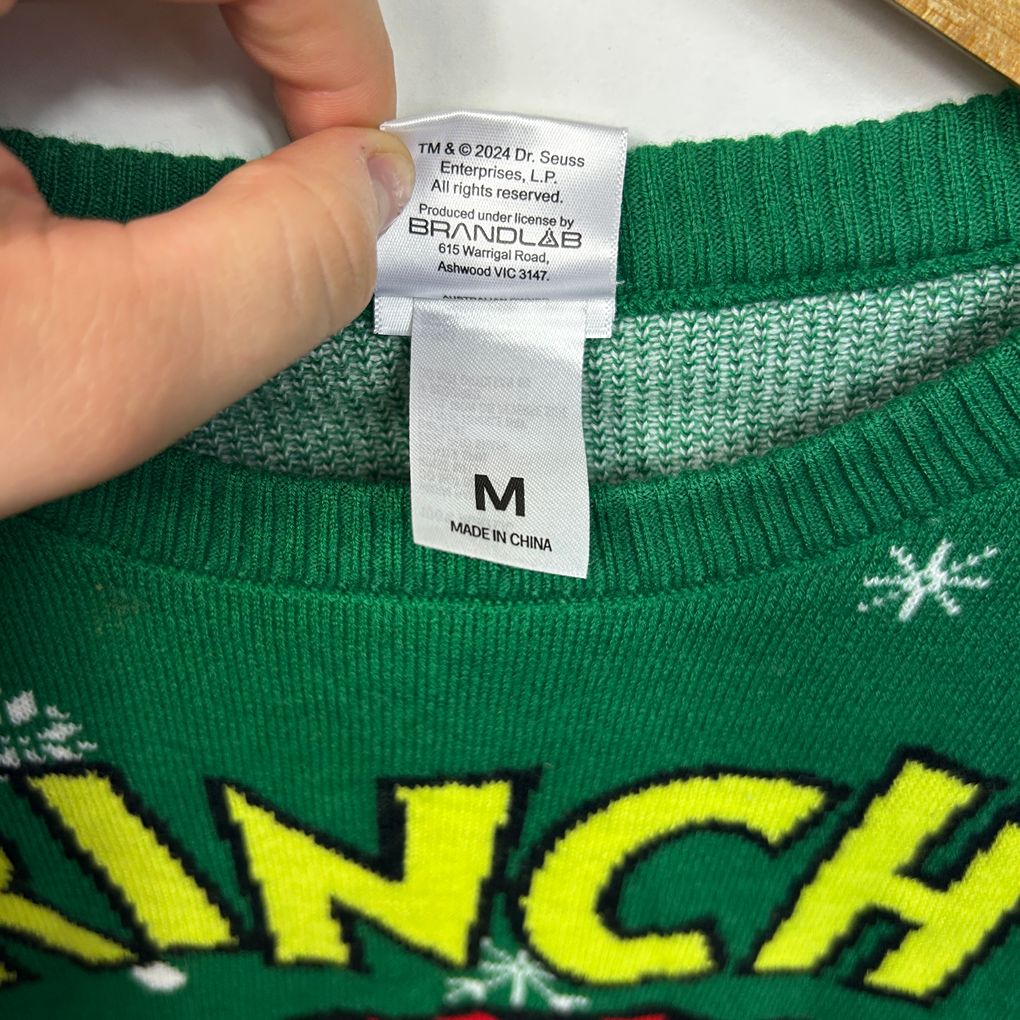 The Grinch Green Christmas Jumper - Size M/12