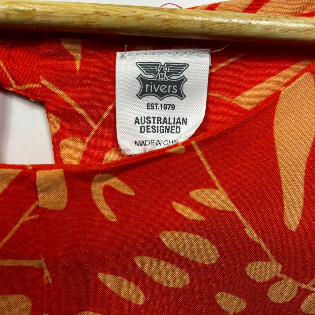 Rivers Red Print Top - Size 22