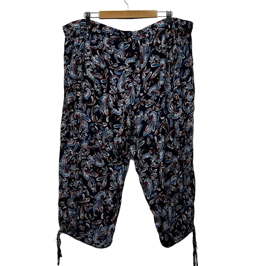 Millers Navy Paisley Plus Size Cropped Pants - Size 24