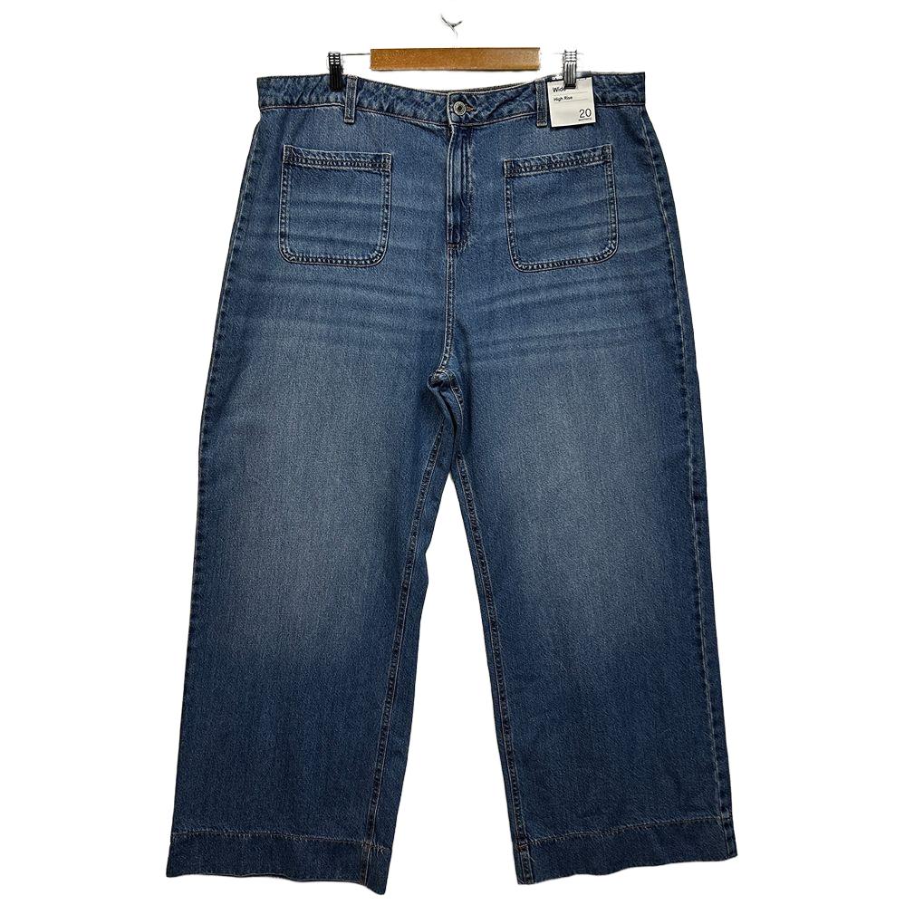 Anko Blue Plus Size Wide Leg Jeans - Size 20