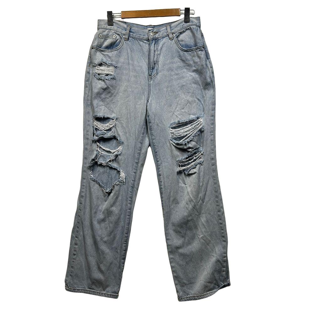 Glassons Distressed Wide Leg Jeans - Size 14
