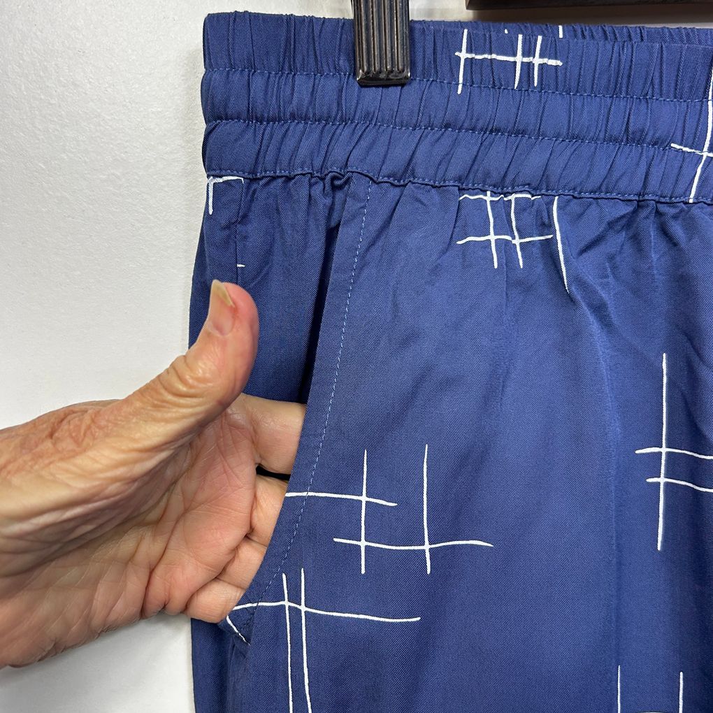Bamboo Body Blue Printed Pants - Size XL