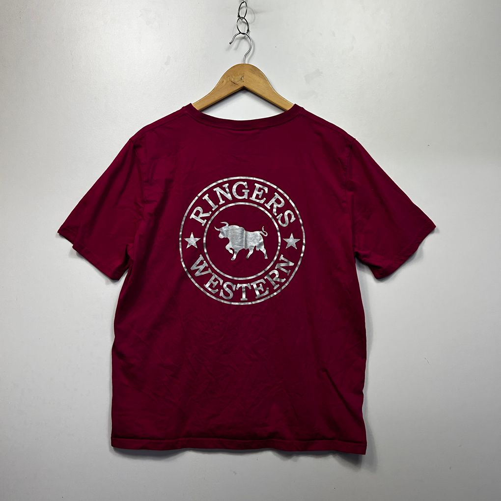 Ringers Western Pink Cotton T-Shirt - Size 16