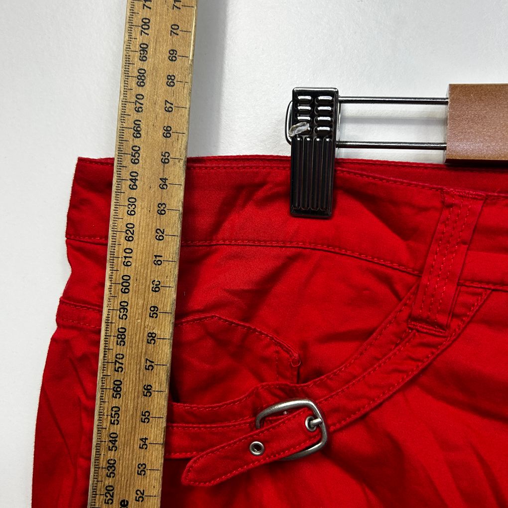 Blue Illusion Red Cotton Shorts - Size 18