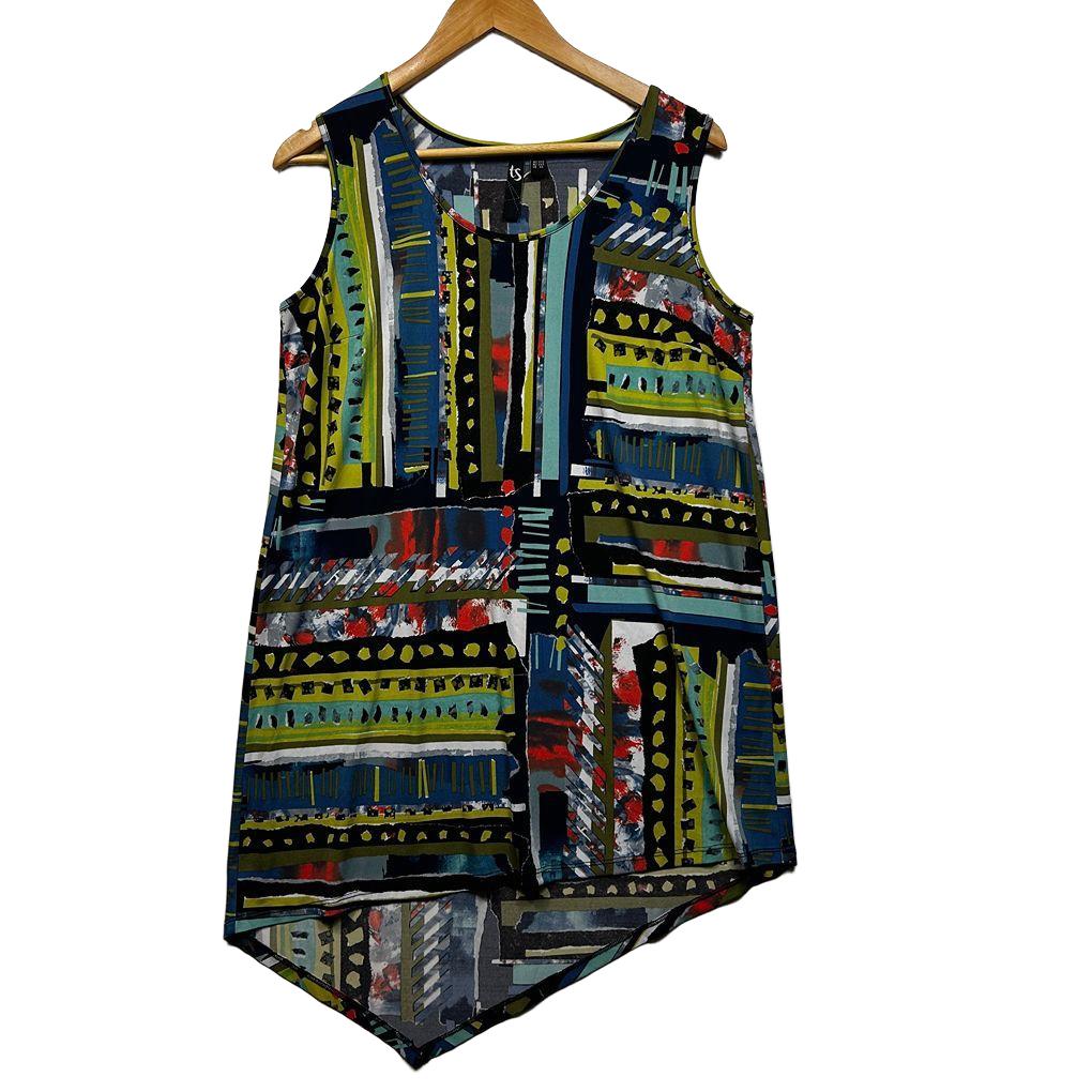 Taking Shape Print Sleeveless Top - Size XXS