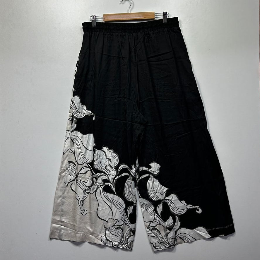Sheike Black Floral Wide Leg Pants - Size 16