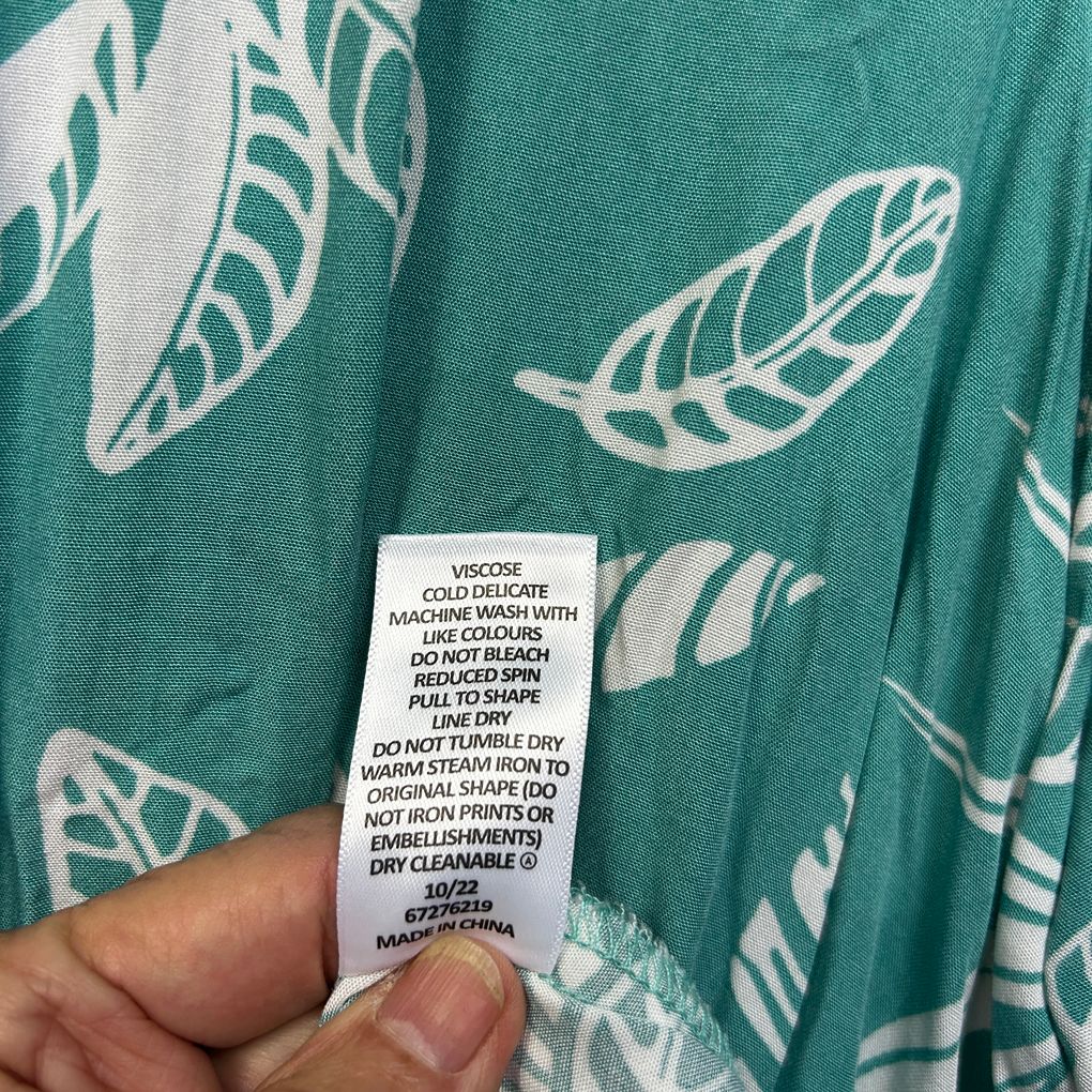 Target Curve Green Print Dress - Size 16