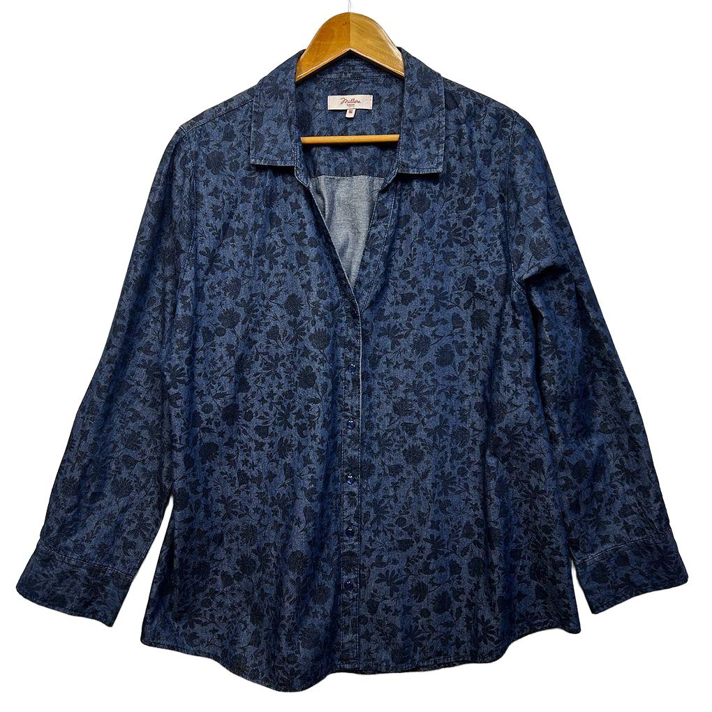Millers Floral Cotton Shirt - Size 16