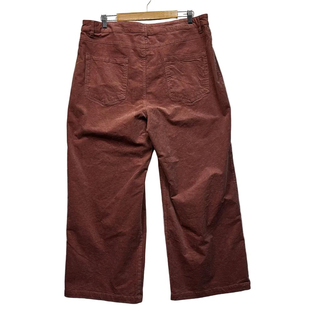 Suzanne Grae Rust Corduroy Cotton Pants - Size 20