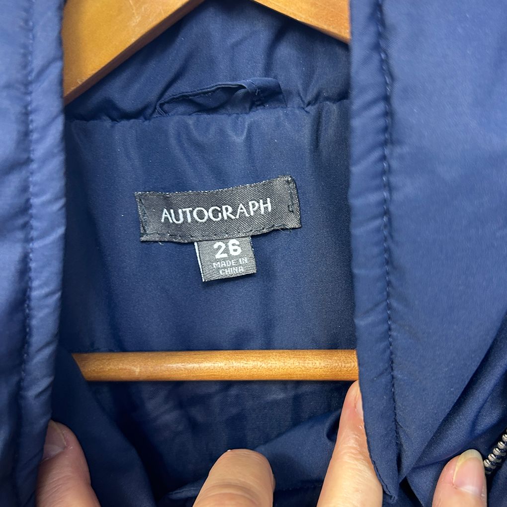 Autograph Navy Puffer Vest - Size 26