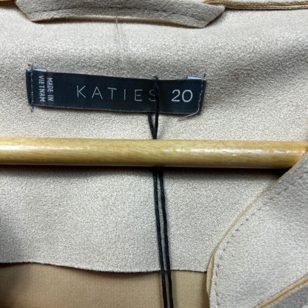 Katies Beige Suedette Jacket - Size 20