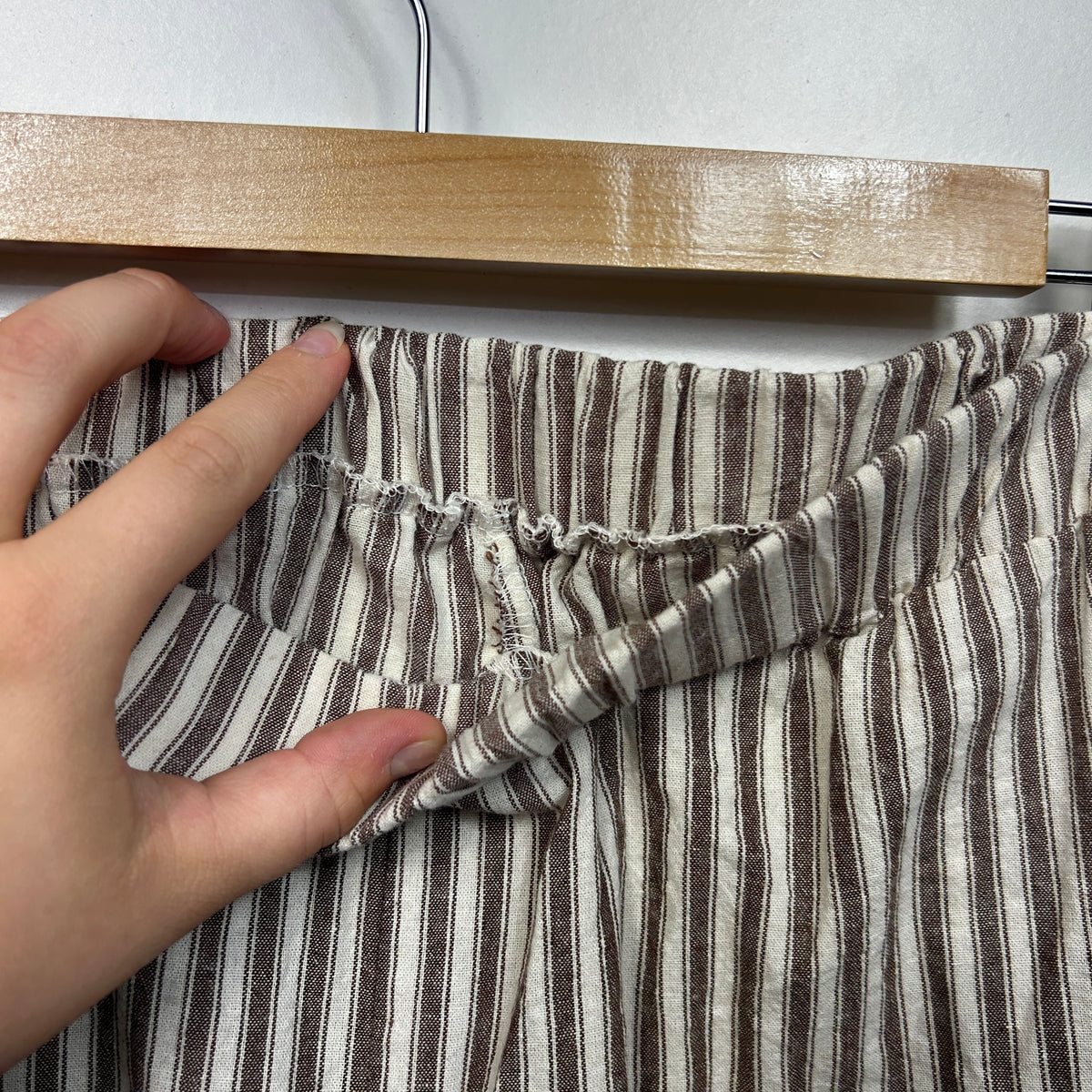 Brown Striped Plus Size Pants - Size 5XL