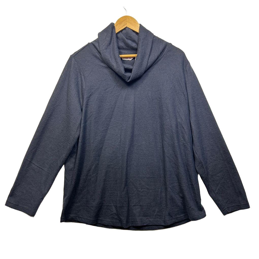Millers Navy Cowl Neck Top - Size 18
