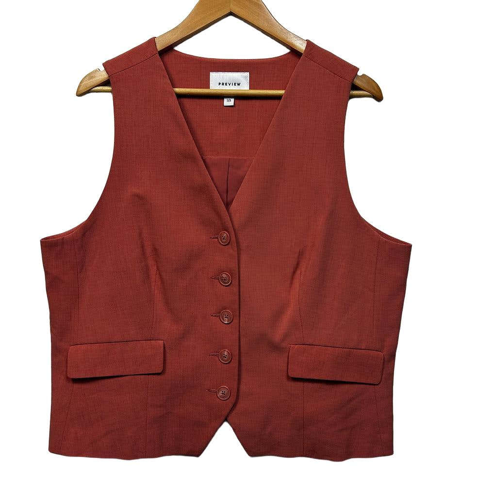 Preview Rust Sleeveless Vest - Size 18