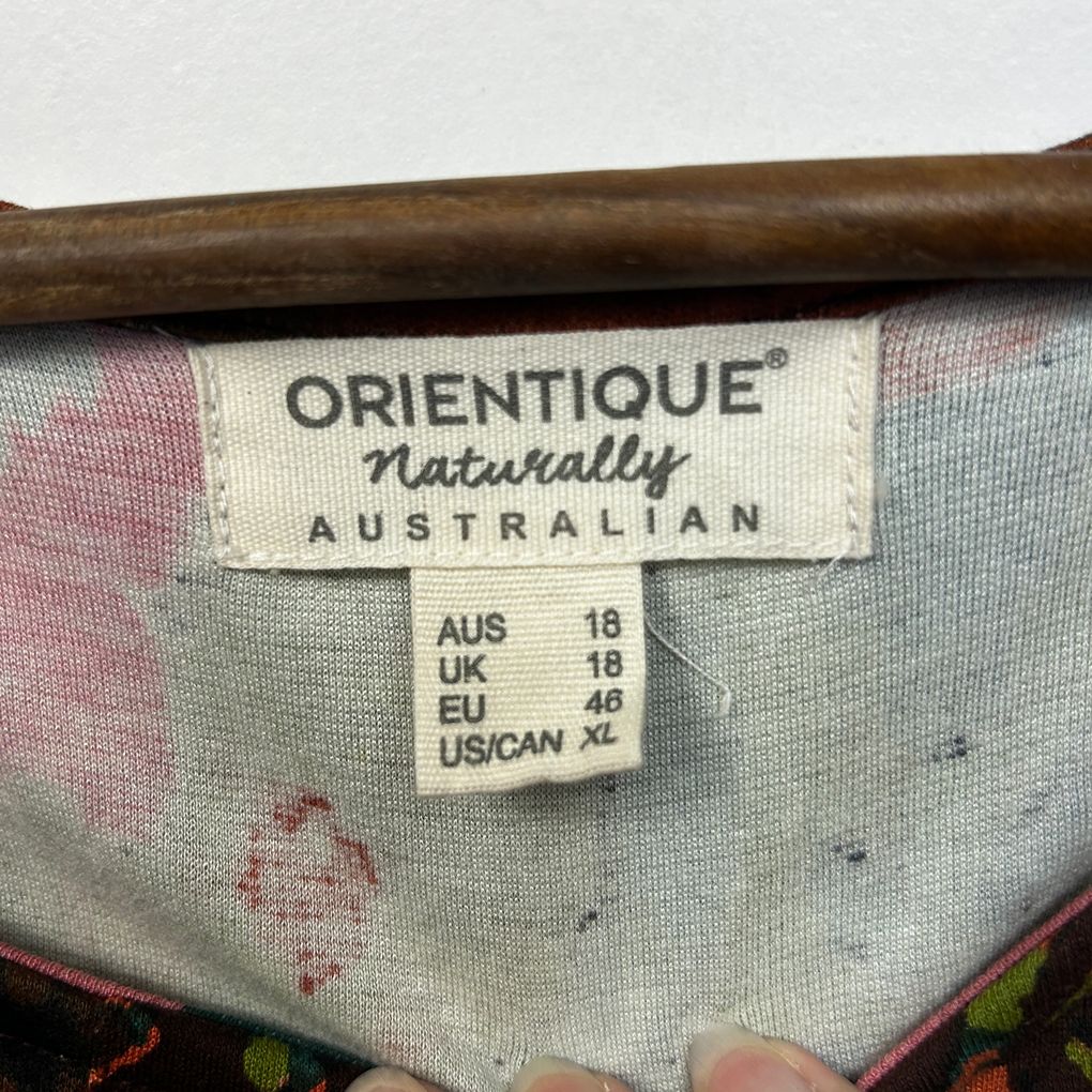 Orientique Multicoloured Print Dress/Longline Tunic Top - Size 18