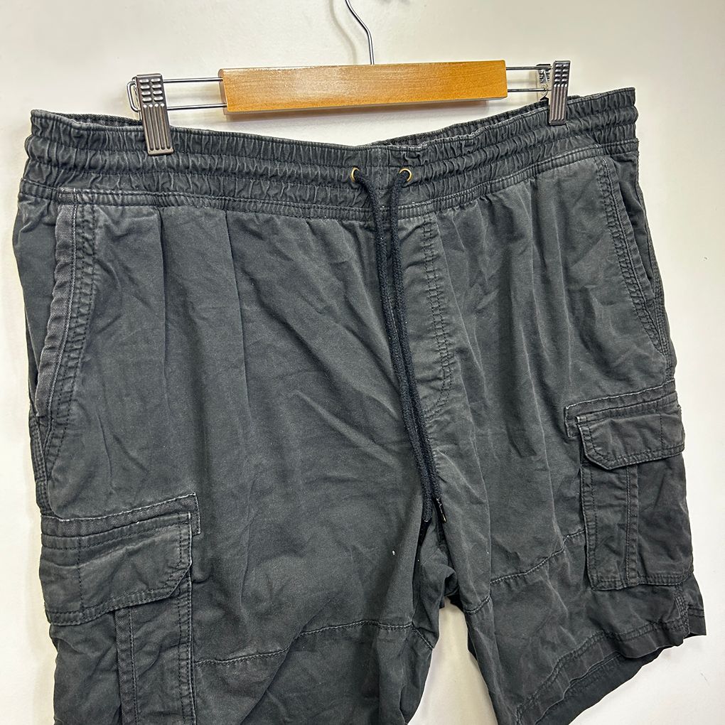 Mr Big Black Cotton Mens Cargo Shorts - Size 3XL