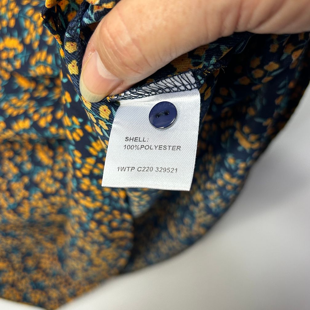 Valleygirl Navy Floral Top - Size 14