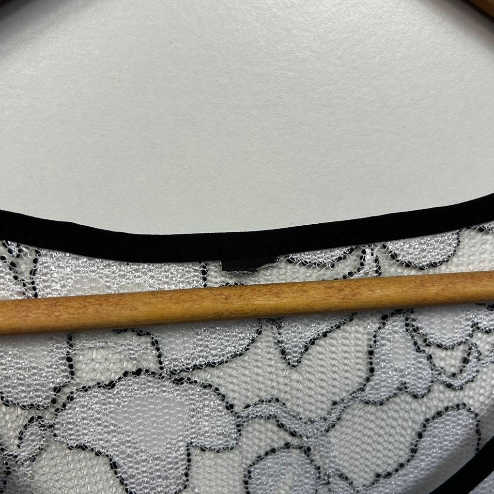 Taking Shape White Lace Sheer Top - Size